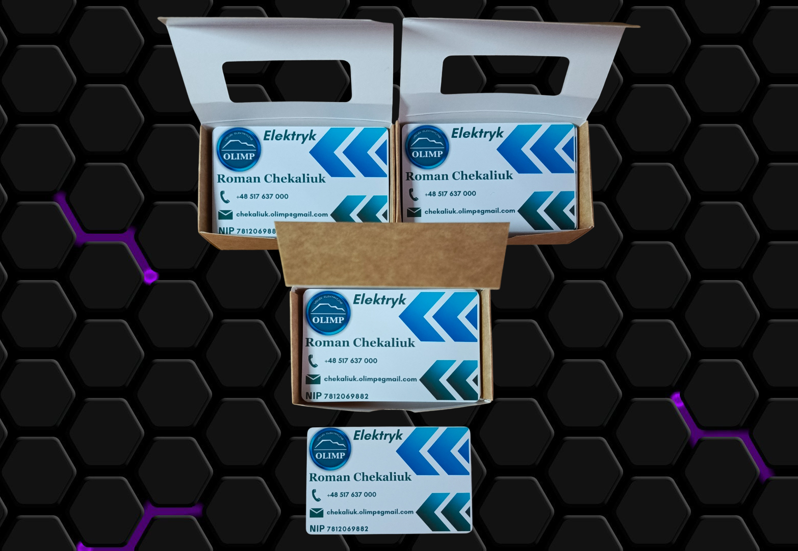 Візитка на пластику 1