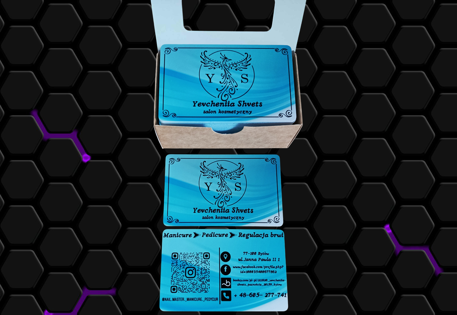 Візитка на пластику 13