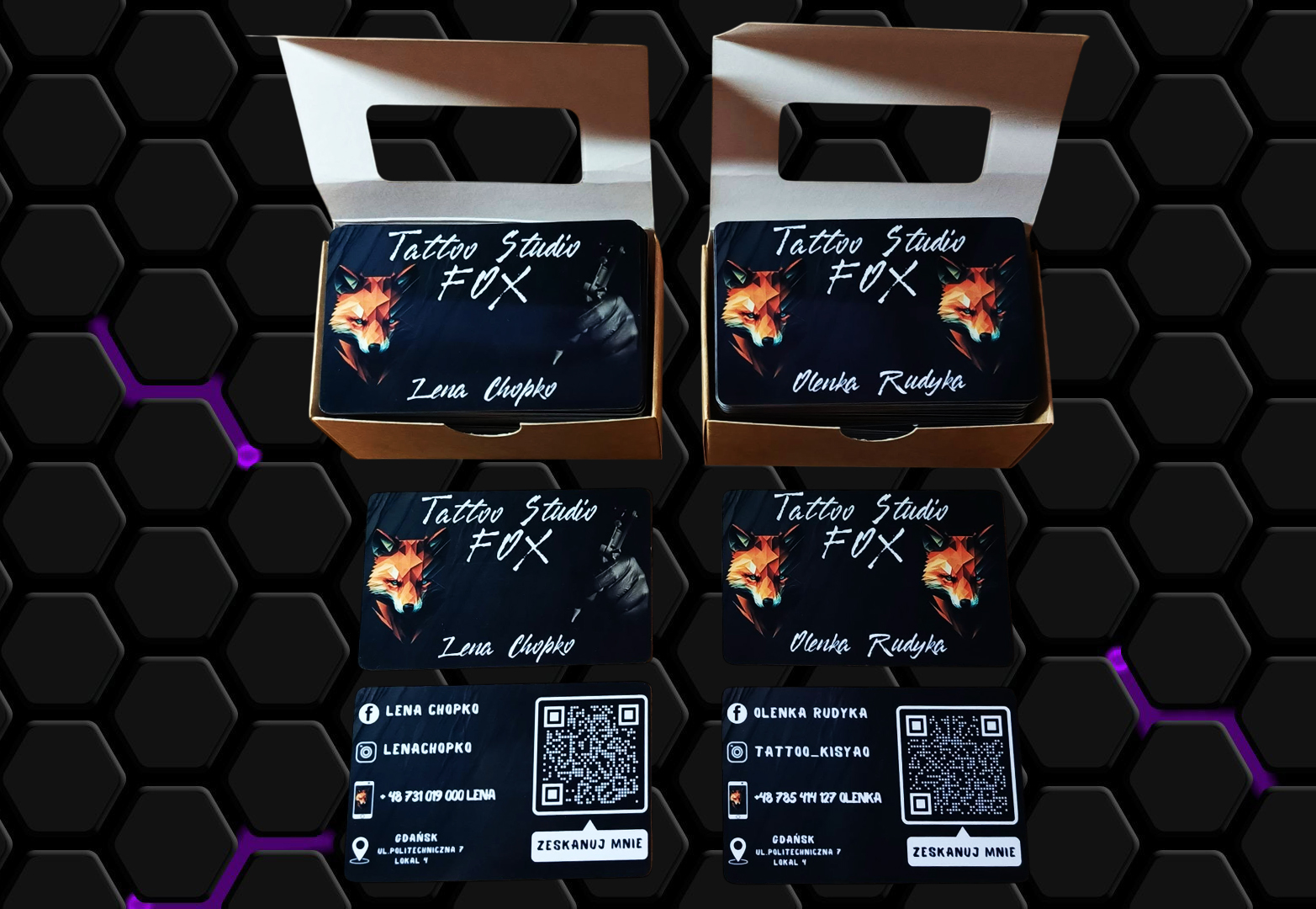 Візитка на пластику 14